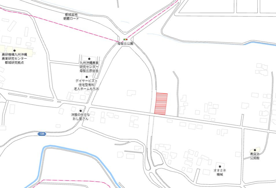 都城市横市町の売地の土地図