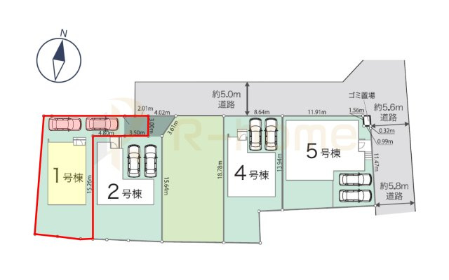 取手市野々井第1期　新築戸建て　1号棟の区画図|大きなお買い物だからこそ、メリット・デメリットを伝えさせて頂きます。
R-homeにお任せください♪