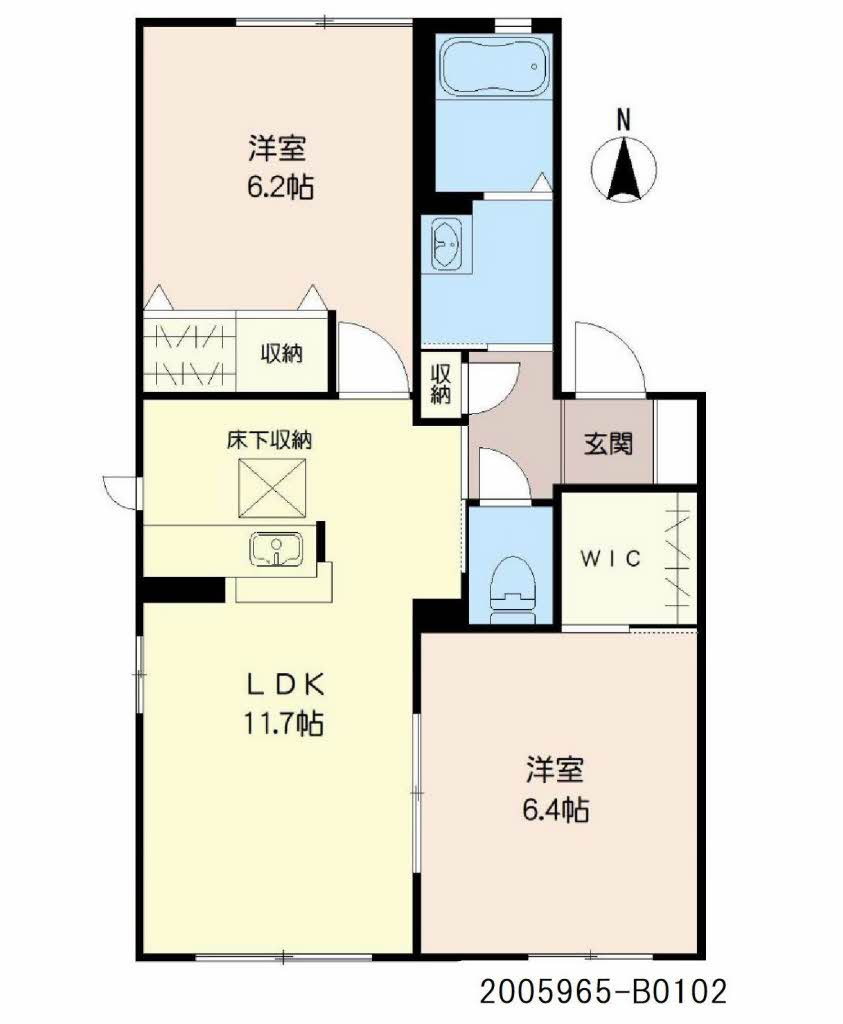 プレジールアン B棟の間取り