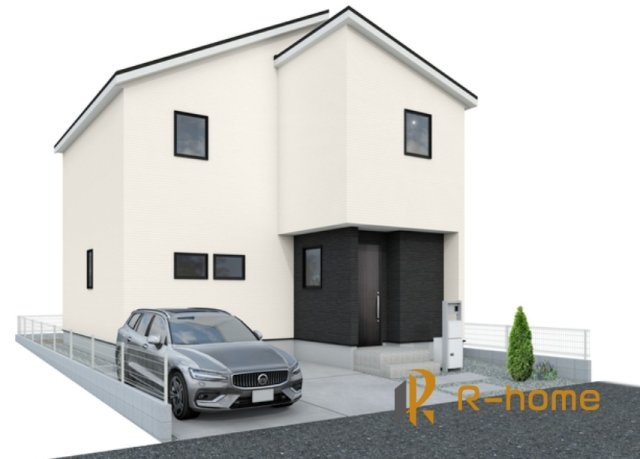 取手市野々井第1期　新築戸建て　4号棟の外観パース|2026年5月完成予定！近隣の同仕様完成物件をご見学いただけます♪