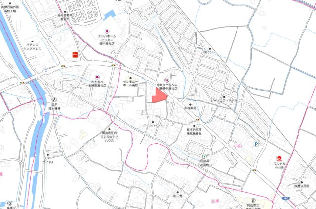 北区小山　1区画の地図