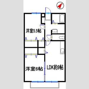 【間取り】 | サンフォーレストA