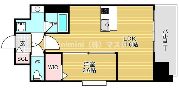 Alivis浪速東SoL TERRACEの間取り