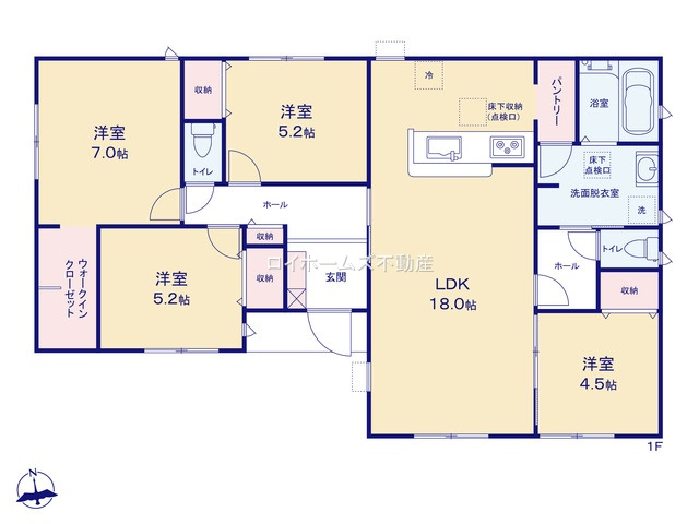 【間取り】 | 津島市高台寺町字北浦25『仲介料無料』新築戸建て | 1号棟