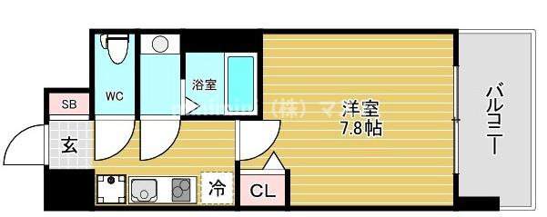 Alivis浪速東SoL TERRACEの間取り