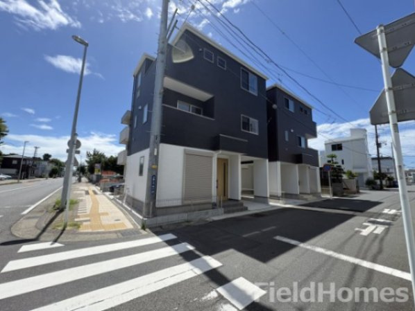 平塚市夕陽ケ丘新築戸建て　2期1号棟の前面道路含む現地写真|前面道路含む現地写真です。