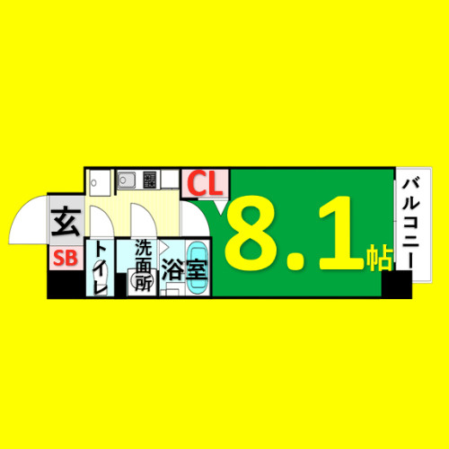 ファスティーナ志賀本通　名古屋市賃貸　仲介手数料無料の間取り