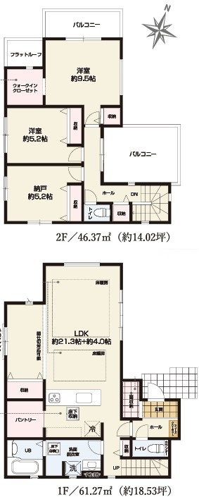 練馬区東大泉6丁目　新築一戸建　西武池袋線　大泉学園の間取り