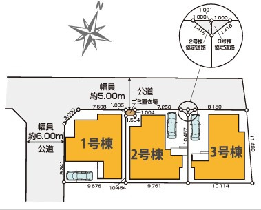 練馬区東大泉6丁目　新築一戸建　西武池袋線　大泉学園の区画図