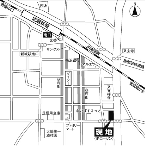 プロムナード新城の地図