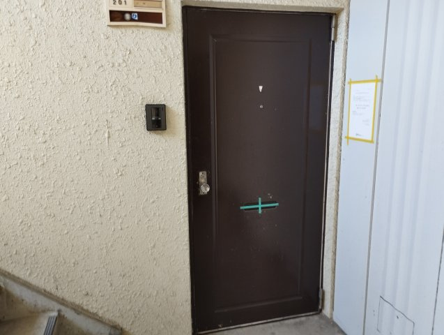 杉山コーポＣの玄関