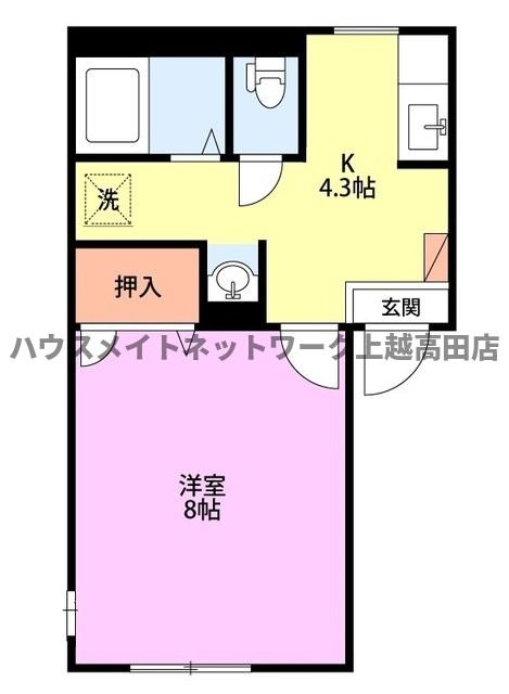 コーポカメリアＤ棟の間取り|間取図