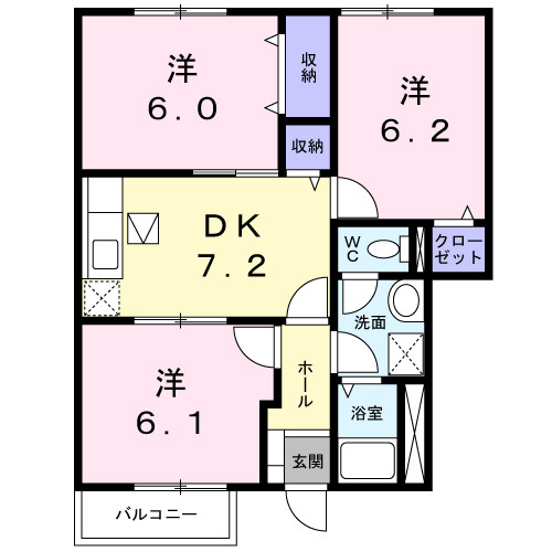 【間取り】 | ソル・サリエンテＢ