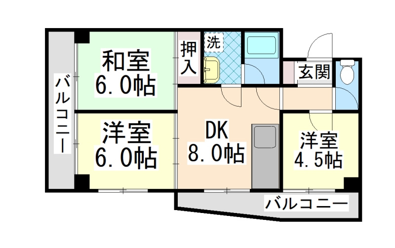 ガイ御影の間取り