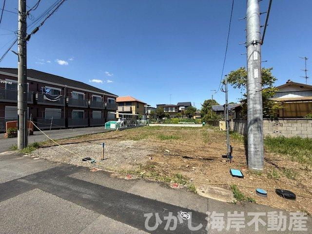 茅ケ崎市西久保　新築戸建　全２棟の外観|4月16日撮影　建築前　現地外観