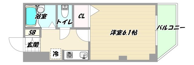 大阪市淀川区東三国１丁目の賃貸マンションの間取り