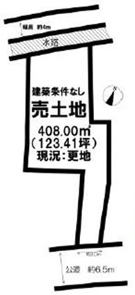 川越市豊田本4丁目　建築条件なし売地　西武新宿線『南大塚駅』徒歩30分　【大東東小学区】の土地図