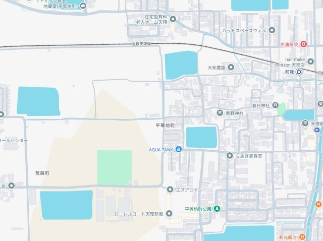 ●29(土)30(日)現地案内可能！　天理市平等坊町　全2邸の地図
