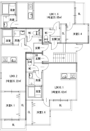 【間取り】 | OC周船寺　★プライスホームなら仲介手数料が割引価格です！★