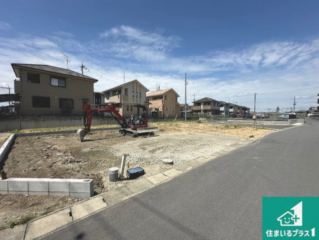●天理市平等坊町　第2期　新築一戸建ての外観|現在はこんな感じです。完成までが待ち遠しいですね。
