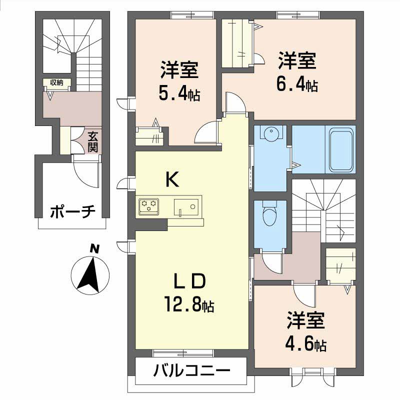 シャーメゾンリラフォートの間取り
