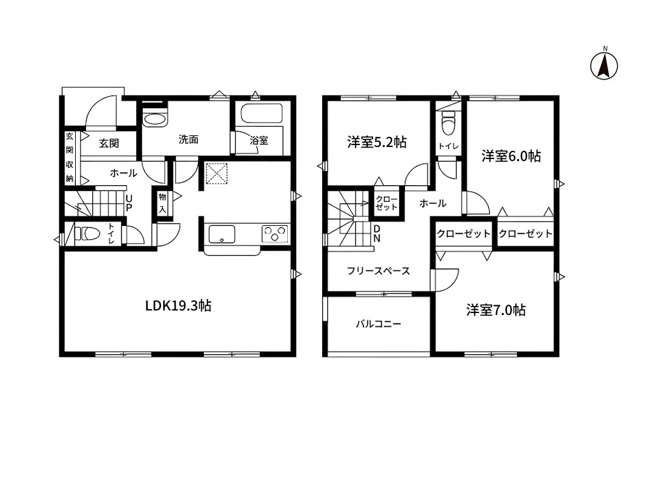 【間取り】 | 東海市加木屋町第36の１号棟【仲介手数料0円】