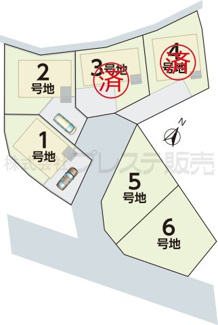 【区画図】 | 大和郡山市箕山町の新築一戸建 全６区画 | 全体区画図