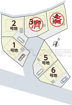 【区画図】 | 大和郡山市箕山町の新築一戸建 全６区画 | 全体区画図