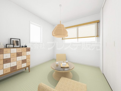 【和室】 | 大和郡山市箕山町の新築一戸建 全６区画 | ２号地和洋室完成イメージ／ゆったりとくつろげる和洋室です♪