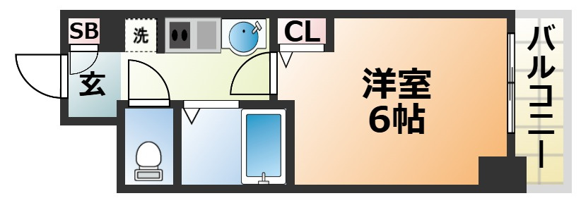 エステムコート神戸・県庁前の間取り