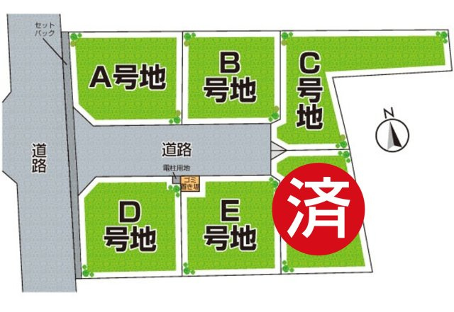 摂津市別府　売土地の区画図|全6区画