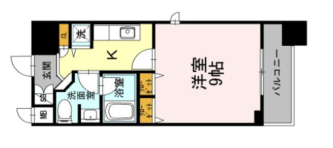 カスタリア堺筋本町の間取り|現状有姿