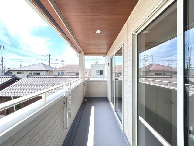 ブルーミングガーデン　江南市高屋町旭　全1区画分譲のバルコニー|バルコニーは南向きで洗濯物もよく乾きます！