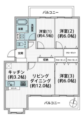 レクオス柏の間取り