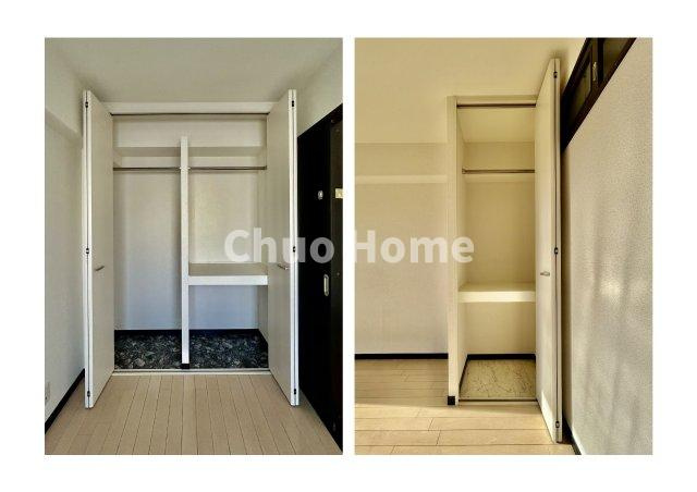 シャルム綾瀬の収納|居室にはクローゼットを完備し、自由度の高い家具の配置が叶うシンプルな空間です。お子様の成長と必要になる子供部屋を与えるにはぴったりの間取りですね。