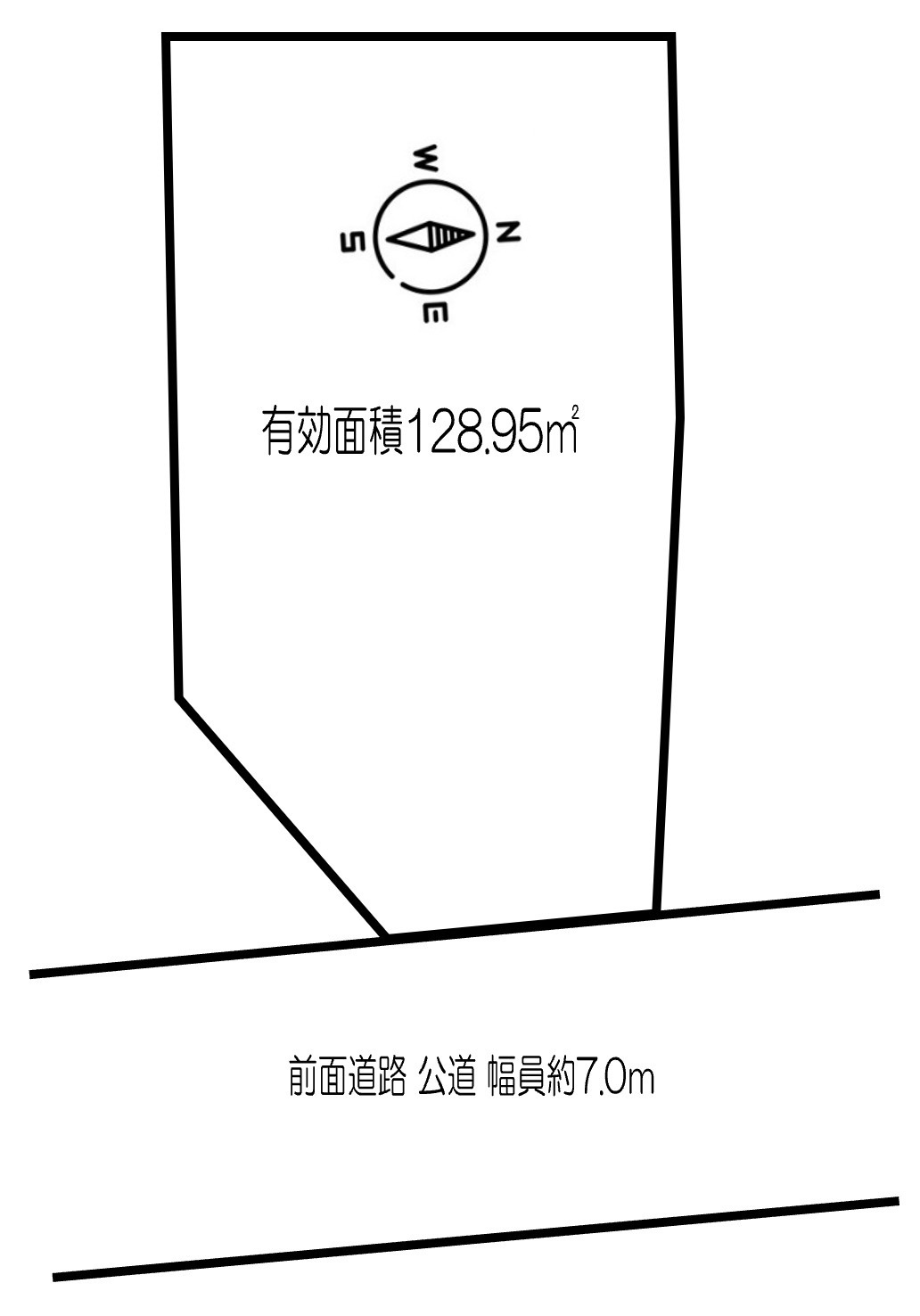 豊中市服部西町2丁目　売地の土地図|土地39坪　東向き