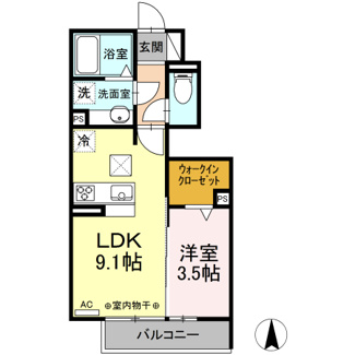 【間取り】 | カメリア・ウサ