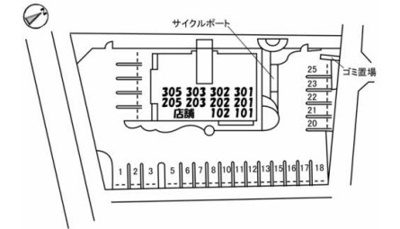 【区画図】 | ガーデンズ多治米 C棟