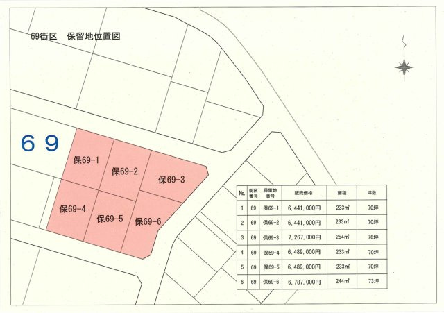 古閑中町土地の区画図