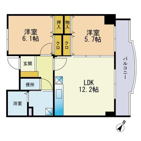 イデアーレ名島の間取り
