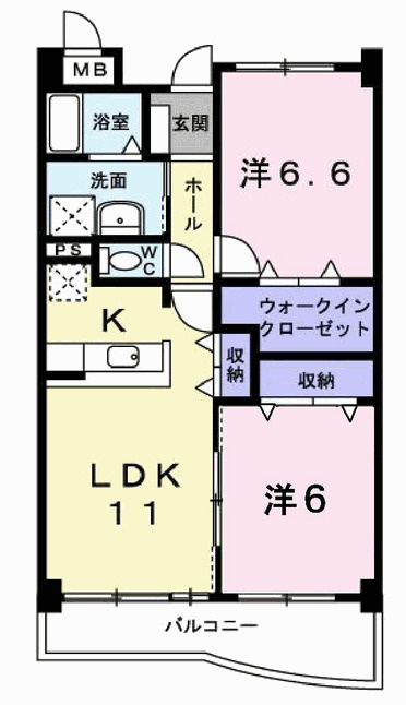 ラフィーネ弐番館の間取り