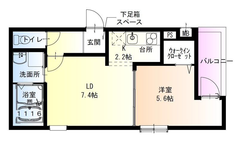 フジパレス住吉我孫子前Ⅰ番館の間取り|フジパレス住吉我孫子前Ⅰ番館