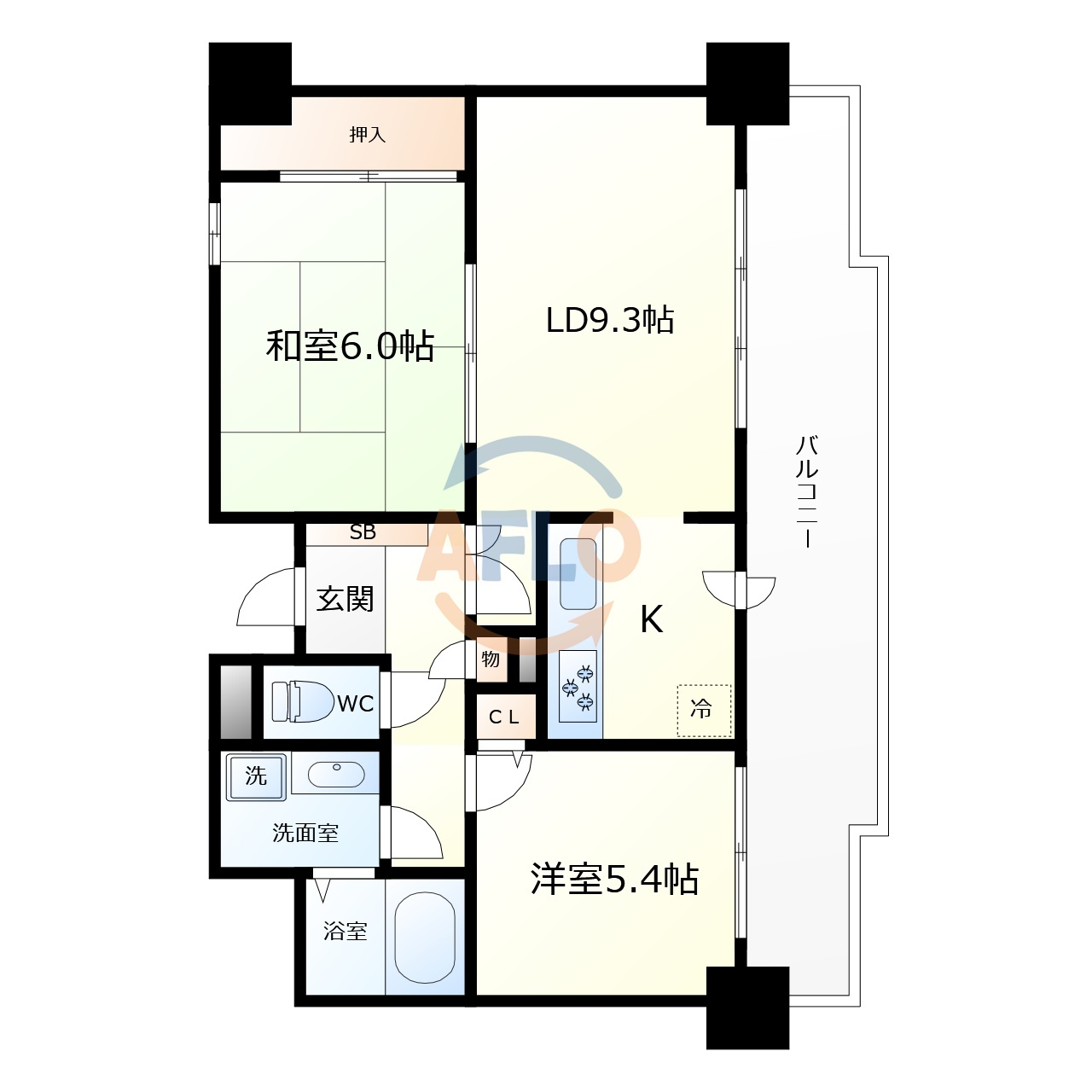 長居東パーク・レジデンス　長居小学校区の間取り|長居東パーク・レジデンス　間取り