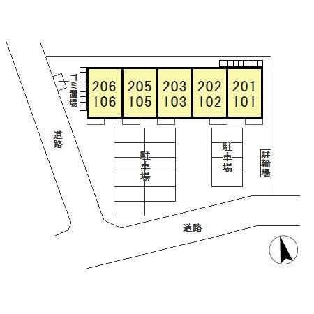 スカイハイツCの区画図