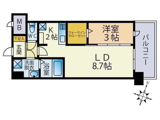 ルミエール大橋駅南の間取り|※図面と現況が異なる場合は現況優先になります。