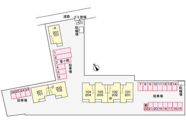 ベル　ポストＢの駐車場|駐車場