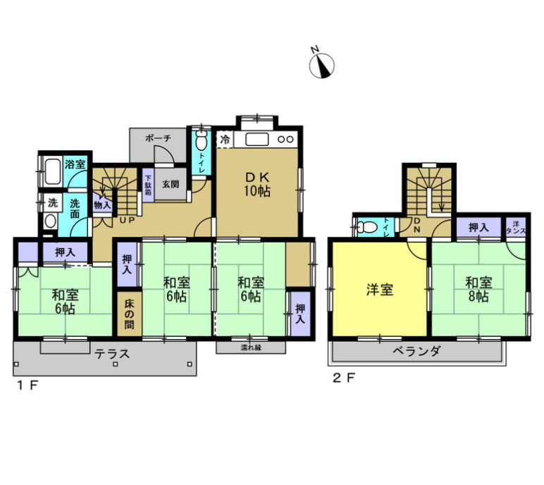 常陸太田市真弓町　中古戸建の間取り