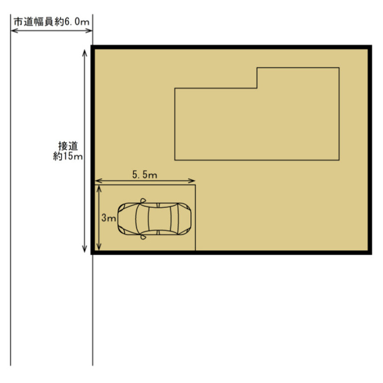 常陸太田市真弓町　中古戸建の区画図