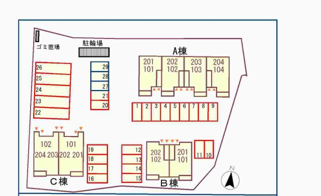 ベリーヒルズＡの駐車場|駐車場