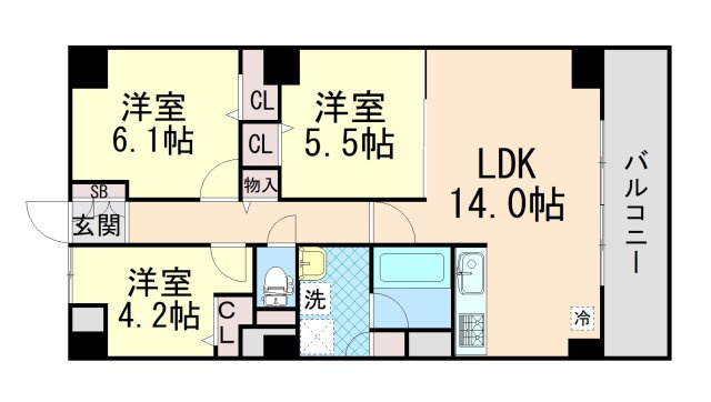 ラフィーネ御影の間取り
